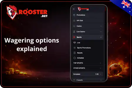 Rooster bet Casino Wagering options explained