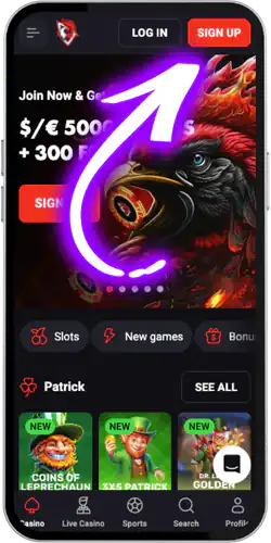 Roosterbet Casino Go to the official website
