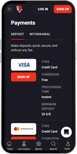 Roosterbet Casino Make a deposit