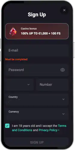 Roosterbet Casino register